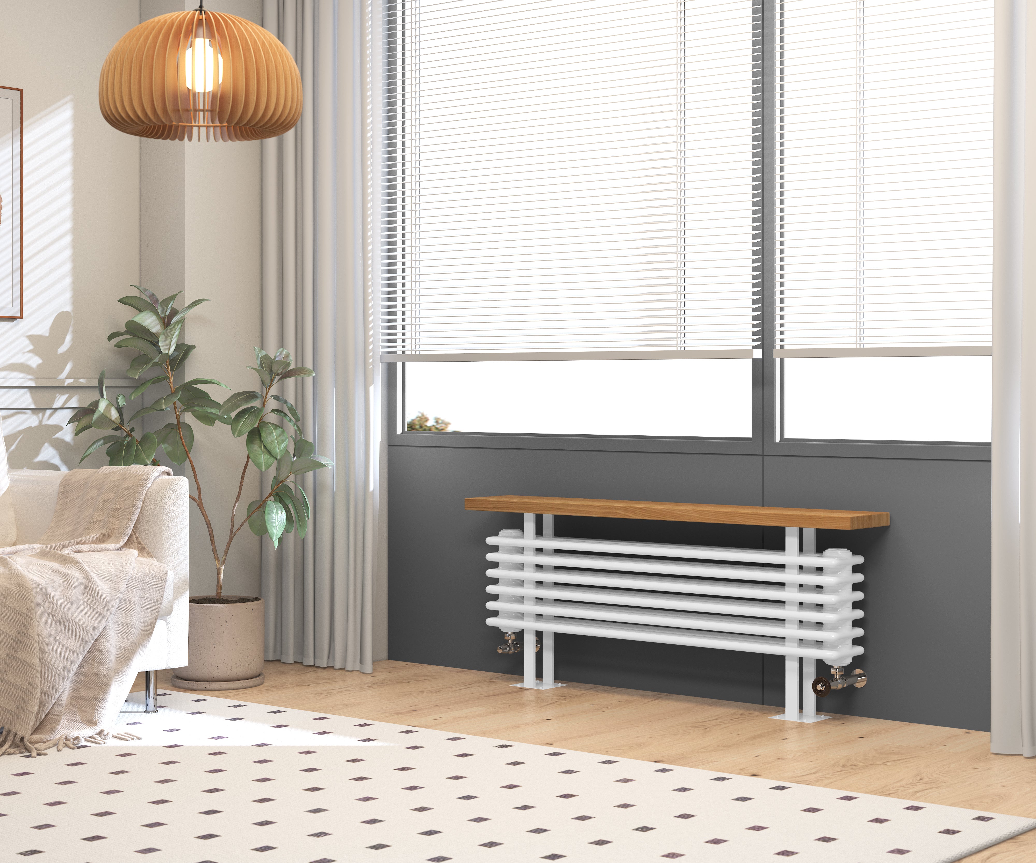 HAVERSHAM White Bench Column Radiator