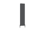 FENTON Satin Matt Anthracite Vertical Double Panel Flat Tube Radiator