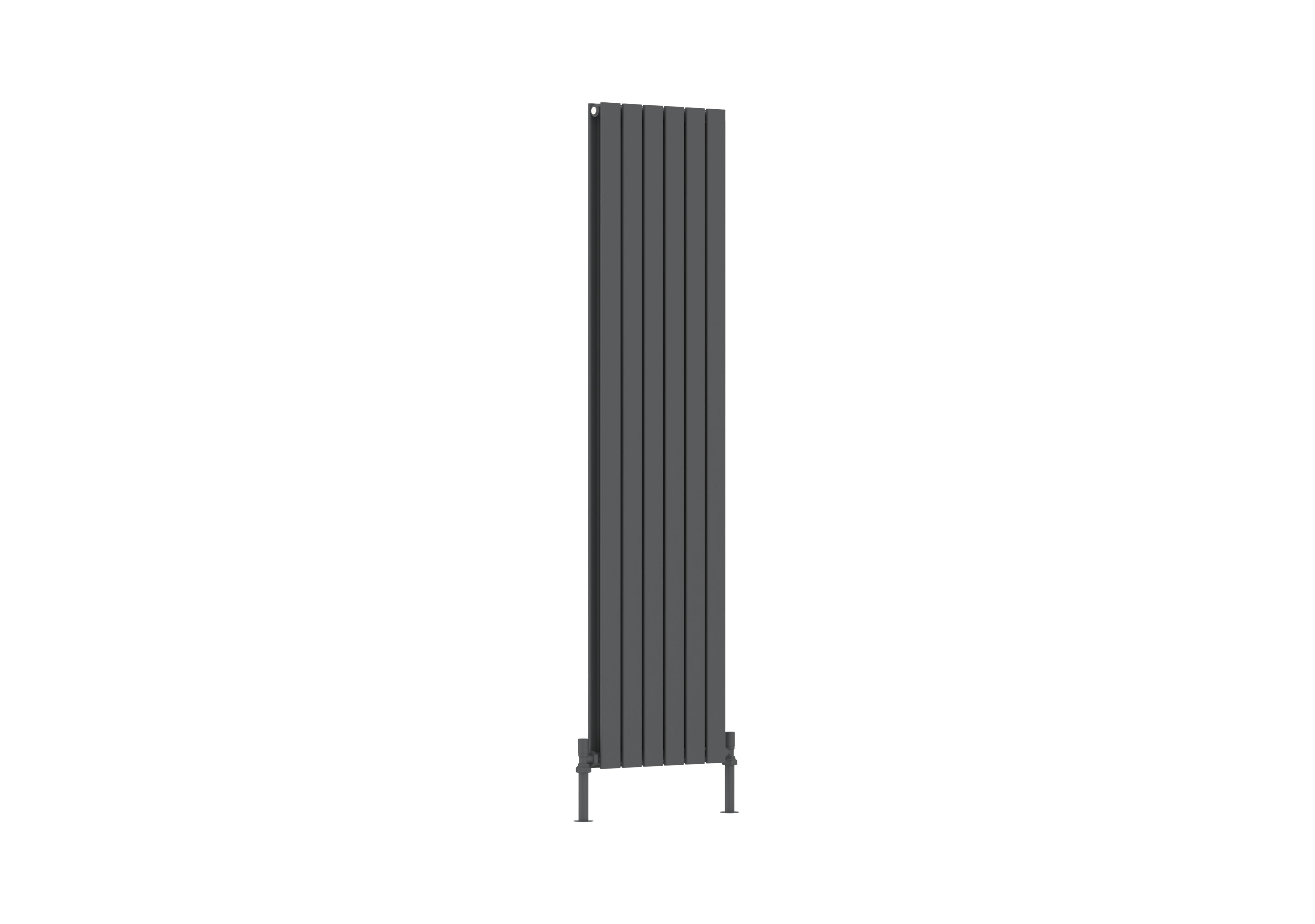 FENTON Satin Matt Anthracite Vertical Double Panel Flat Tube Radiator