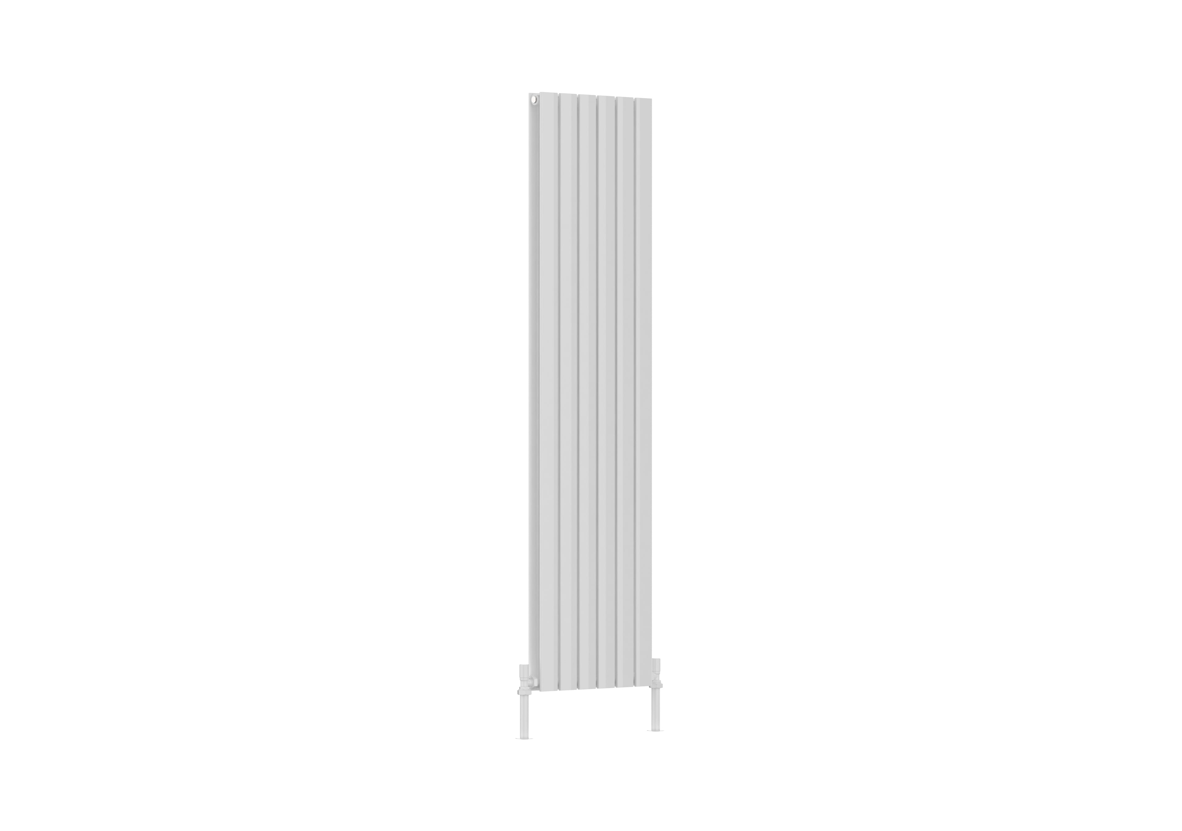 FENTON White Vertical Double Panel Flat Tube Radiator