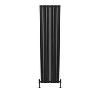 FENTON Satin Matt Anthracite Vertical Double Panel Flat Tube Radiator