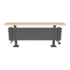 HAVERSHAM Satin Matt Anthracite Bench Column Radiator